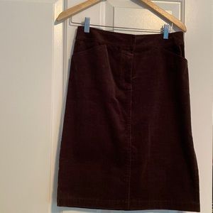 Jcrew brown corduroy pencil skirt